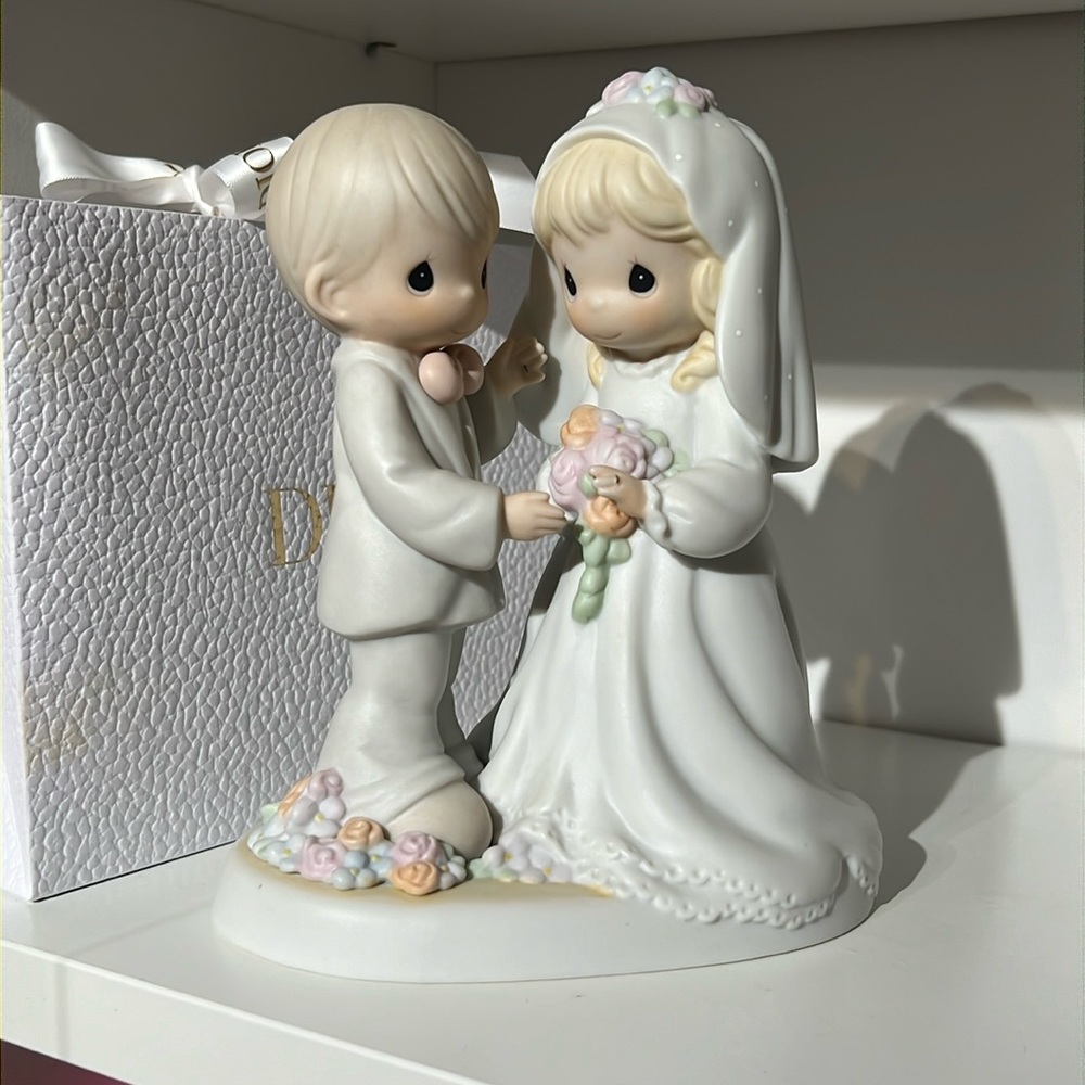 Enesco Precious Moments Wedding Cross Figure